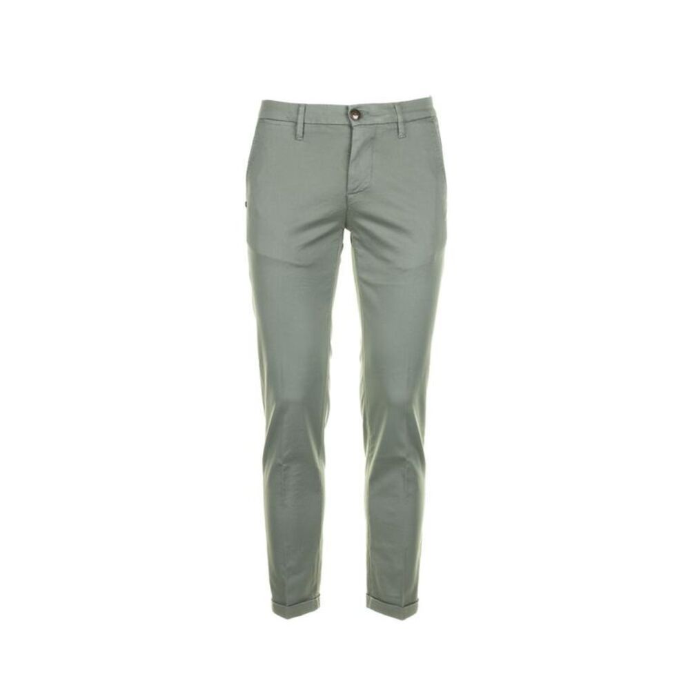 RE-HASH Men's Modern Casual Chino Trousers Men GREEN Pants